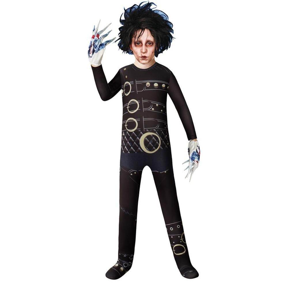 Kids Edward scissorhands costume Jumpsuit Halloween - Ecosfun
