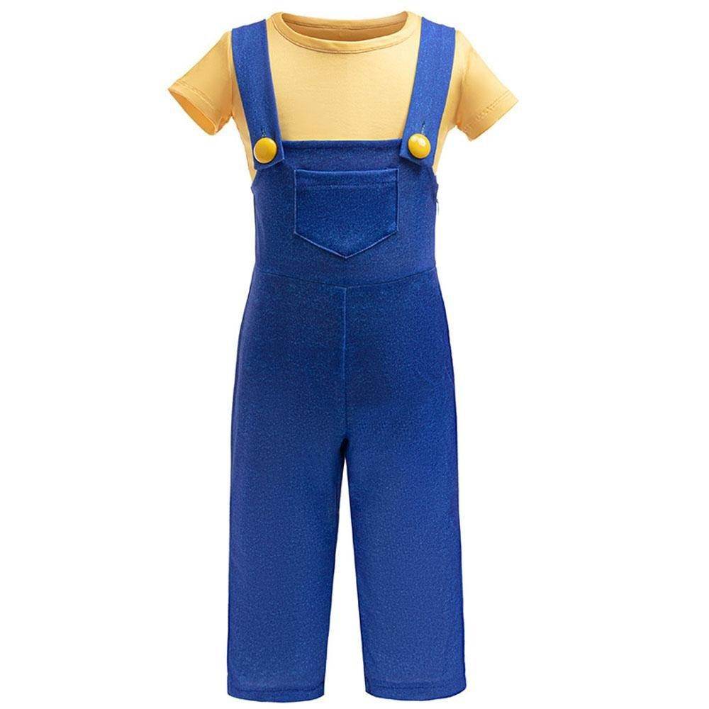 Kids Minions Cosplay Costume Boys' Suspender Outfit for Halloween Parties - Ecosfun