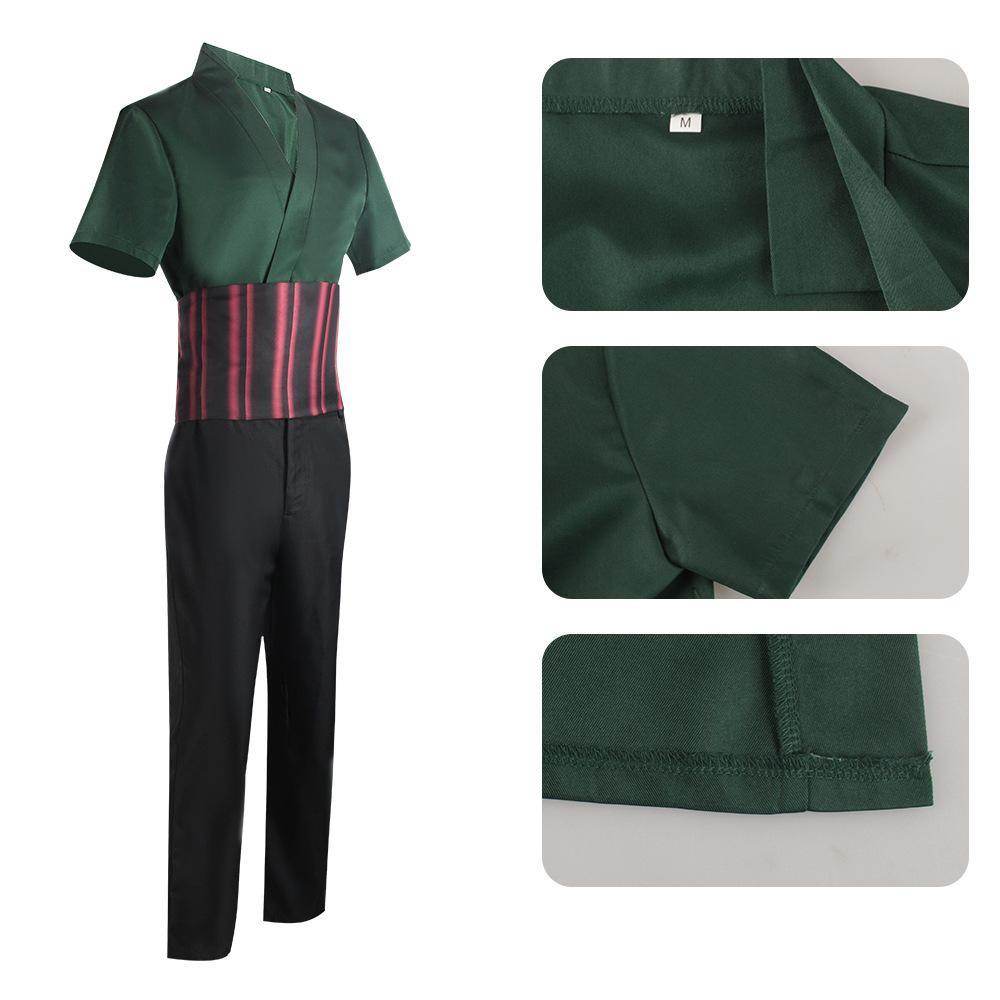 live Movie One Piece Roronoa Zoro Cosplay Costume Whole Set - Ecosfun