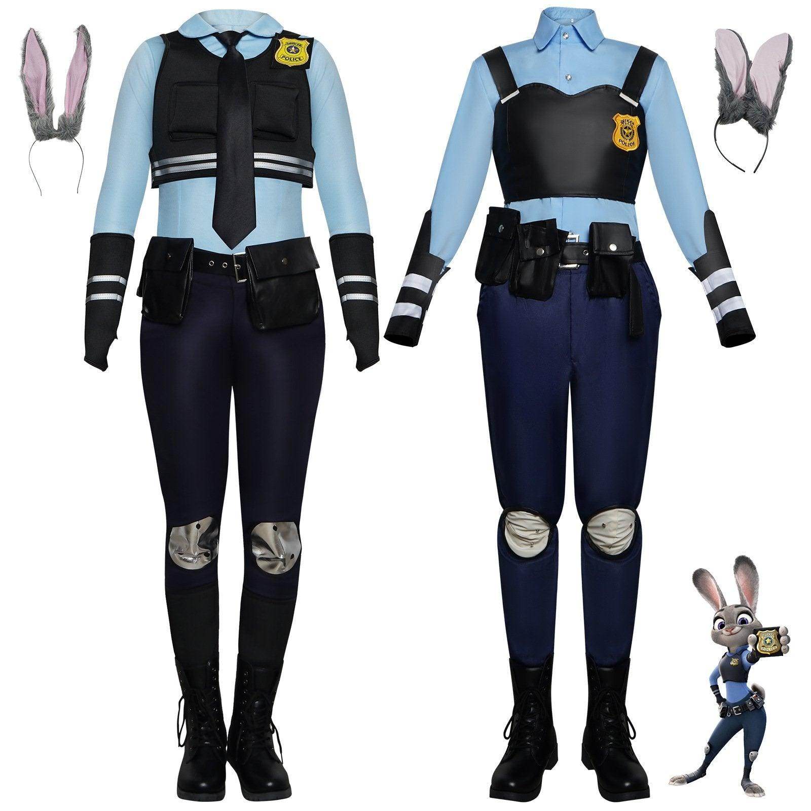 Zootopia Judy Rabbit Cosplay Costume Party Adult Halloween Carnival - Ecosfun